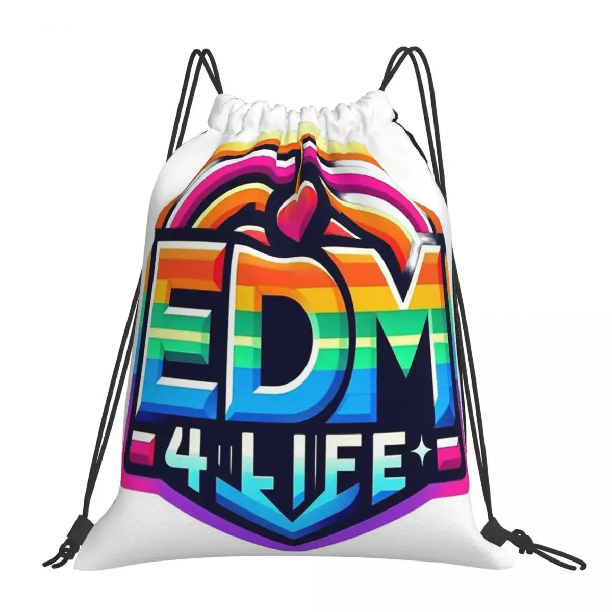 EDM 4 LIFE - EDC 휴대용 배낭, 드로스트링 번들 포켓 잡화 가방, 남녀공용 책가방