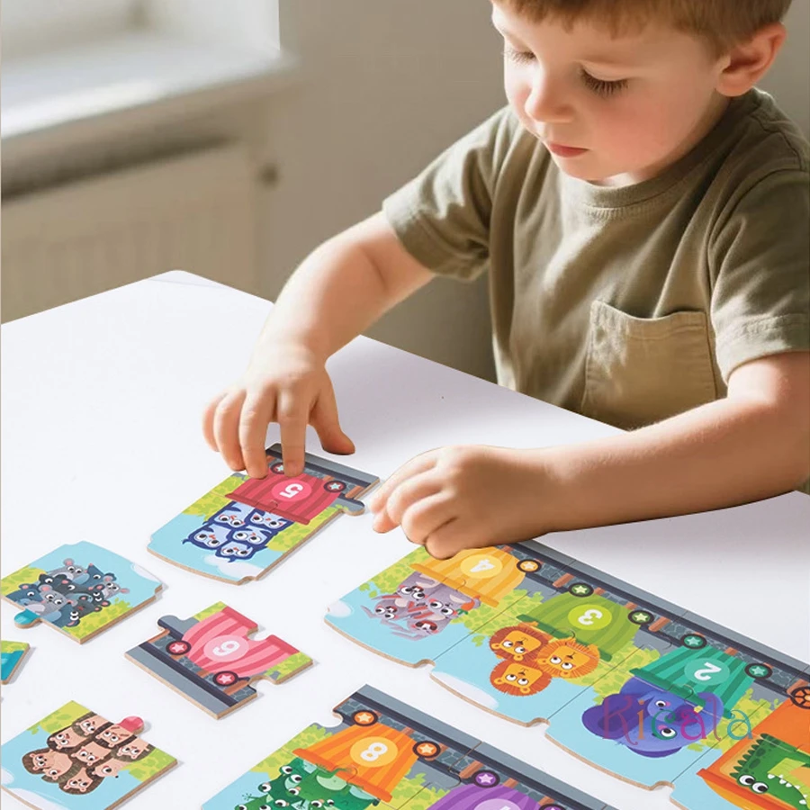 Bambini Giocattoli per l'educazione precoce Puzzle Numero di cartone animato Lettera Accoppiamento Cognitivo Illumina Gioco di interazione genitore-figlio Giocattoli per bambini