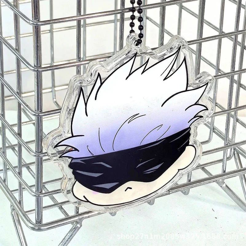 Kawaii Cartoon Action Figures Gojo Satoru Keychain Pendant Anime Jujutsu Kaisen Backpack Accessories Toys Boy Girl Holiday Gift