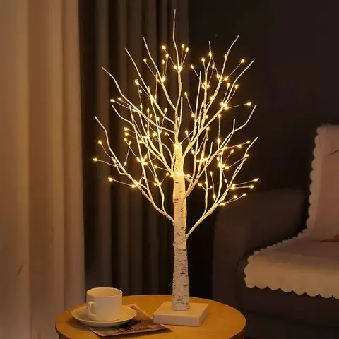 1PC 144LED DIY 자작 나무 조명, USB 전원 테이블 램프, 결혼식, 크리스마스 및 추수 감사절을위한 실내 옥외 장식 조명 Best5