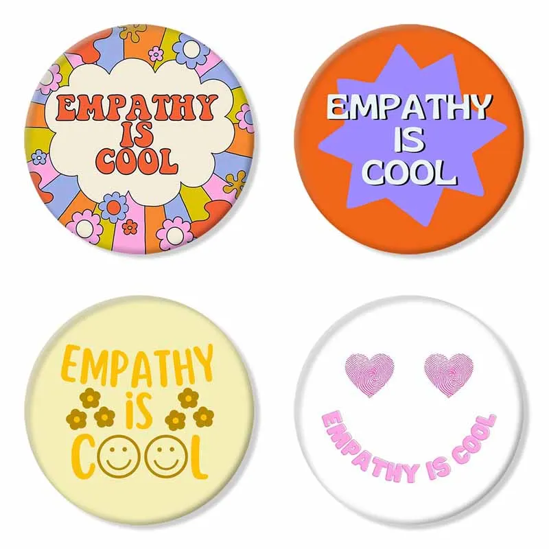 التعاطف رائع زر دبوس مضحك الكلمات الإبداعية صور المفاجئة في بروش ظهره الملابس والاكسسوارات شارة مستديرة تحصيل الهدايا