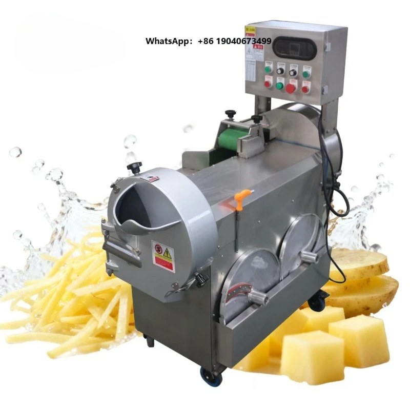 Factory Directly Electric Fully Automatic Fruit Vegetable Cutter Slicing Chopper Ginger Slicer Potato Carrot Onion Machine XH