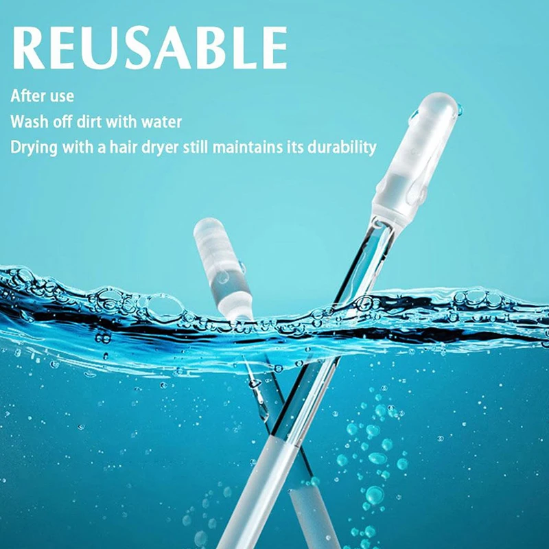 Disposable Sticky Ear Swabs Pick Reusable Ear Cleaner Soft Silicone Ear Wax Removal Tool Earwax Remover For Olders Adult Kid