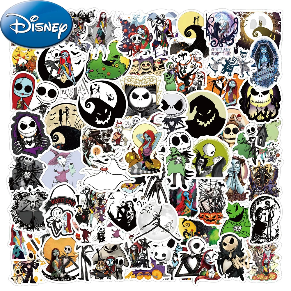 10/30/60pcs Horror Disney Movie Nightmare Before Christmas Stickers Halloween Theme Sticker DIY Phone Laptop Cool Cartoon Decals