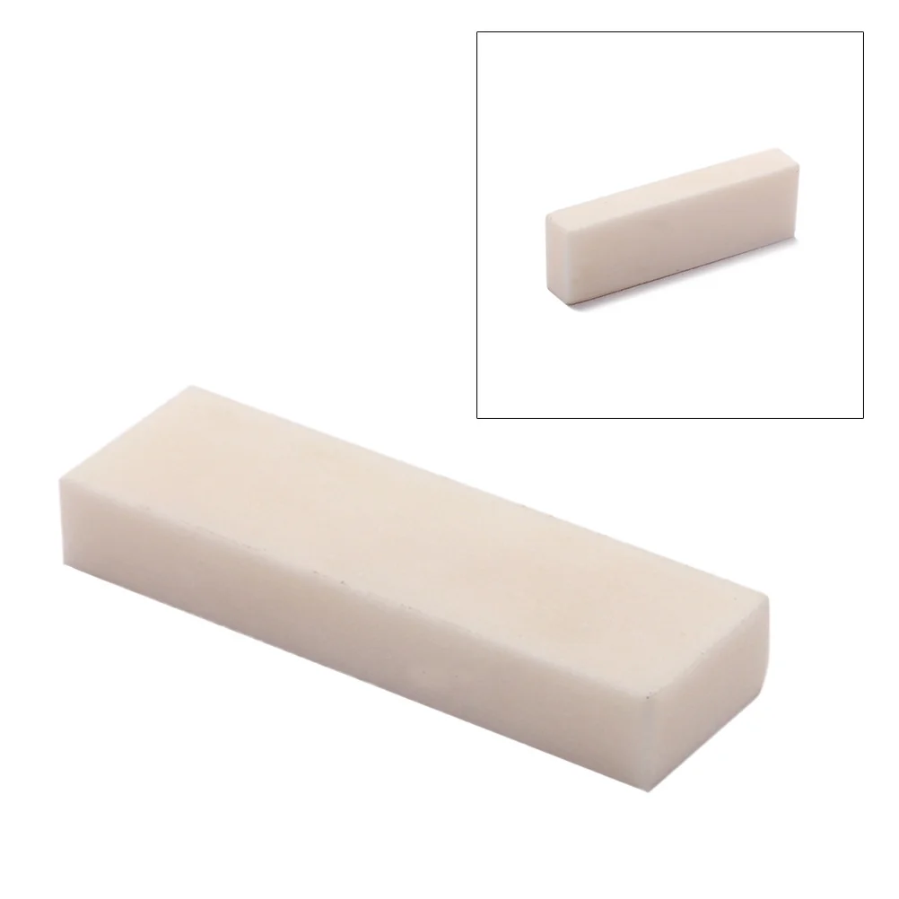 

2 pcs Guitar Bone Saddle For Acoustic Guitar Replacement Durable Cow Bone Bridge Nut Blank Smooth Flat Bottom High Craftsmanship