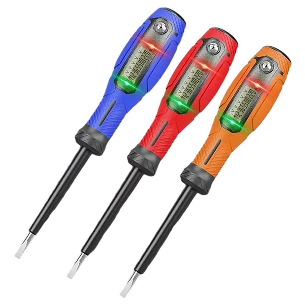

Non-Contact Screwdriver Voltage Tester Pen 12-250V LCD Display Screen Voltage Indicator AC Voltmeter Detector Electrical Pen