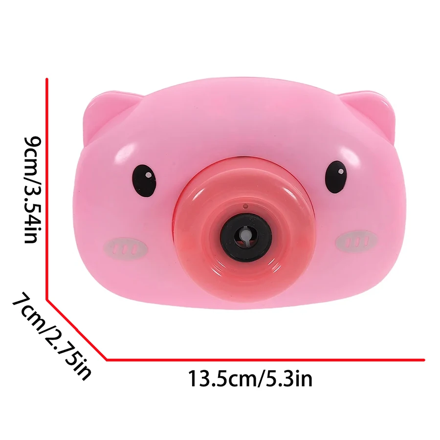 Automatic Funny Cute Cartoon Pig Animal Soap Children Bubble Maker Camera Bath Wrap Machine Toys Bubble Gifts（No bubble water）