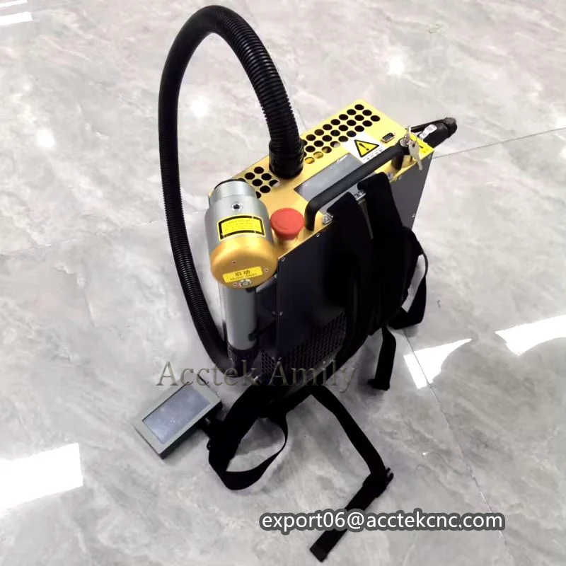 Mini Portable 100W High Safety Level Backpack Fiber Laser Cleaner Metal Wood Rubber Stone MAX Provided Air Cooled Cleaning Tool