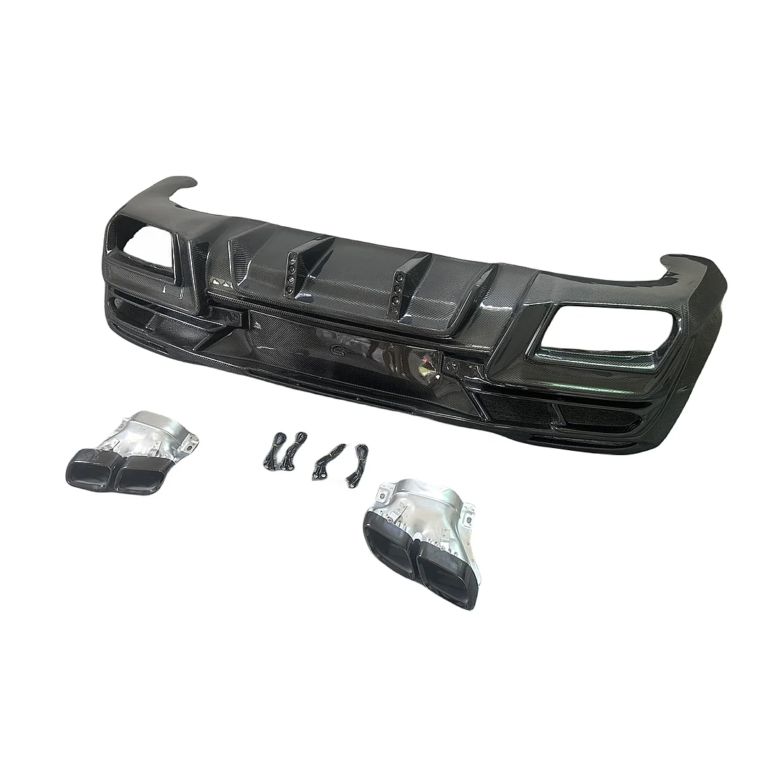 

Upgraded versionNew Product LD Style Car Spare Parts Carbon Fiber Rear Bumper Diffuser with Exhaust Tips for GLE Coupe