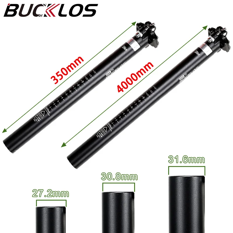 

Подседельный штырь для велосипеда BUCKLOS 27,2/30,8/31,6 мм, черный, седло для шоссейного велосипеда MTB/дорожного велосипеда, длина 350/400 мм, подседельная трубка, детали для электронного велосипеда