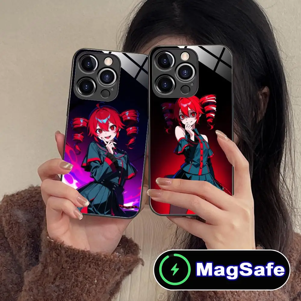 

Anime Teto Kasane Mobile Phone Case for iPhone 17 16 15 14 13 12 11 Air Pro Max Plus Mini MagSafe Glass Colorful Cover Pretty