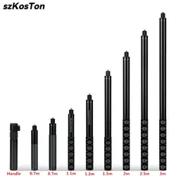 70 110 150CM 3M Selfie Stick Monopod Extensible Rod Wand Pole Allumium Fiber Invisible For Insta360 X4 X3 GoPro 12 11 10 9 8 DJI