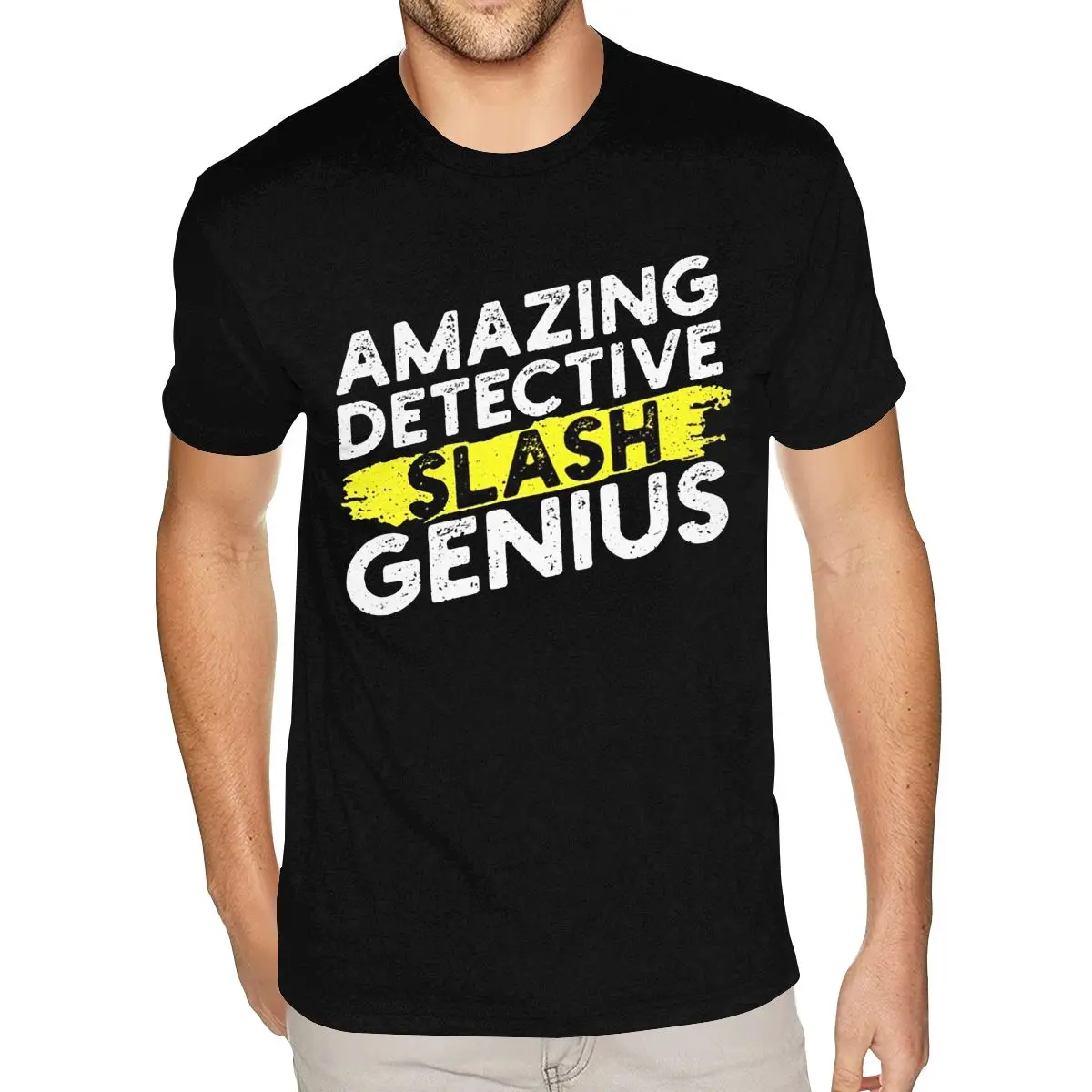

Удивительная футболка с детективом Slash Genius Photo, мужские футболки большого размера из натурального хлопка