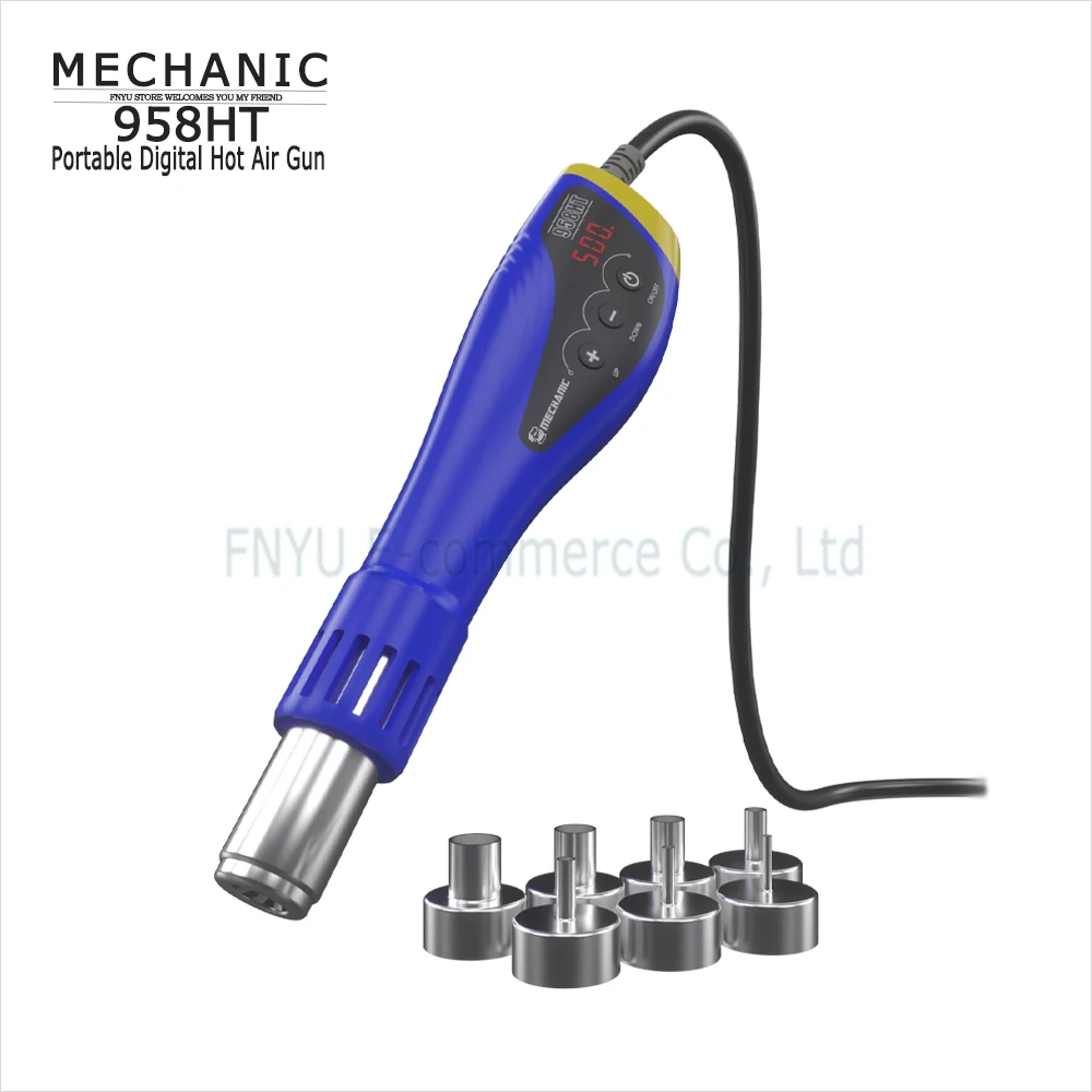MECHANIC 958HT цифровой фен 600 Вт для удаления чипов термоусадочная упаковка портативный фен горячего волос инструмент для ремонта сварки