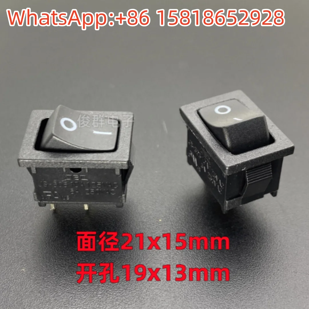 10 stks Taiwan JEC JS-606 Schip Type Schakelaar 2 Pins 2 Versnelling Knop Rocker Schip Vorm Knop 6A250VAC T85