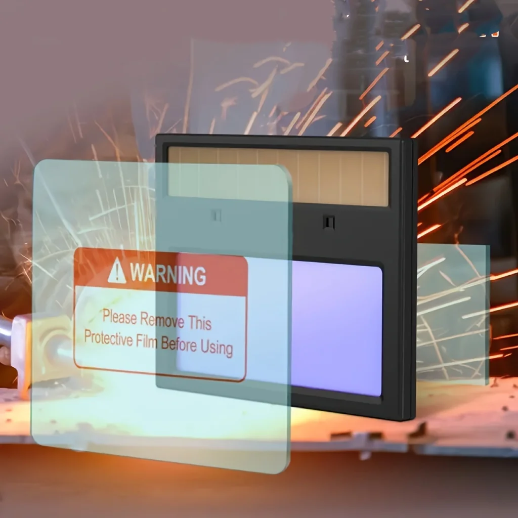 10 Buah Pelindung Lensa Las Penutup Pengganti Kepala Las 7 Pelindung Luar 11.5Cm X 8.8Cm, ​​3 Pelindung Bagian Dalam 10.8Cm X 5Cm