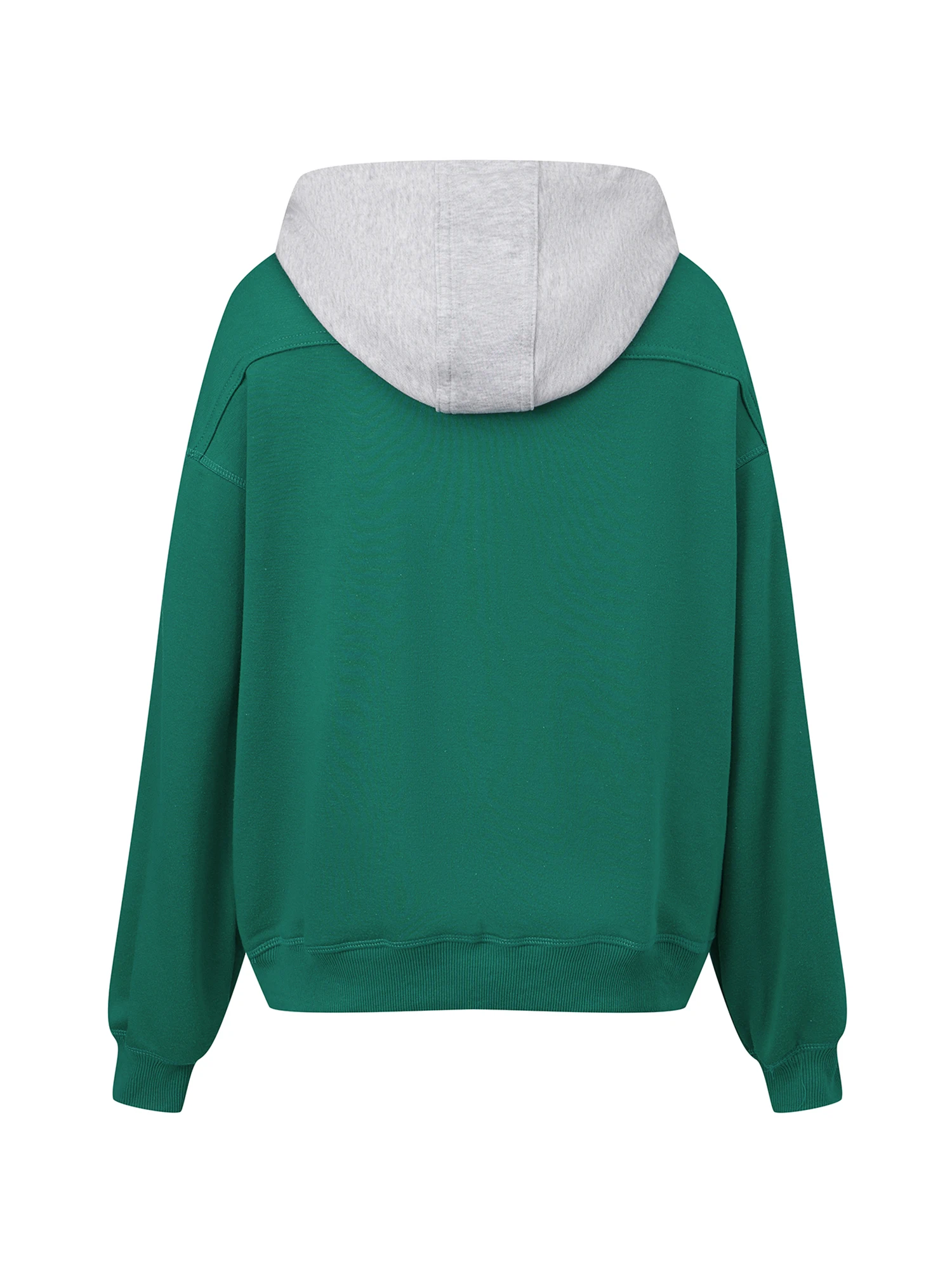 Felpa pullover invernale da donna a maniche lunghe con cappuccio e coulisse con tasche e dettagli a blocchi di colore per abbigliamento casual