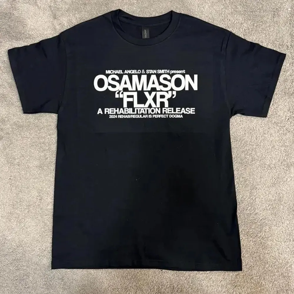 Osamason FLXR Graphic T‑Shirt Unisex Y2K Underground Hip Hop Print Casual Cotton Short Sleeve Streetwear Tops for Men Women Music Fan Gift