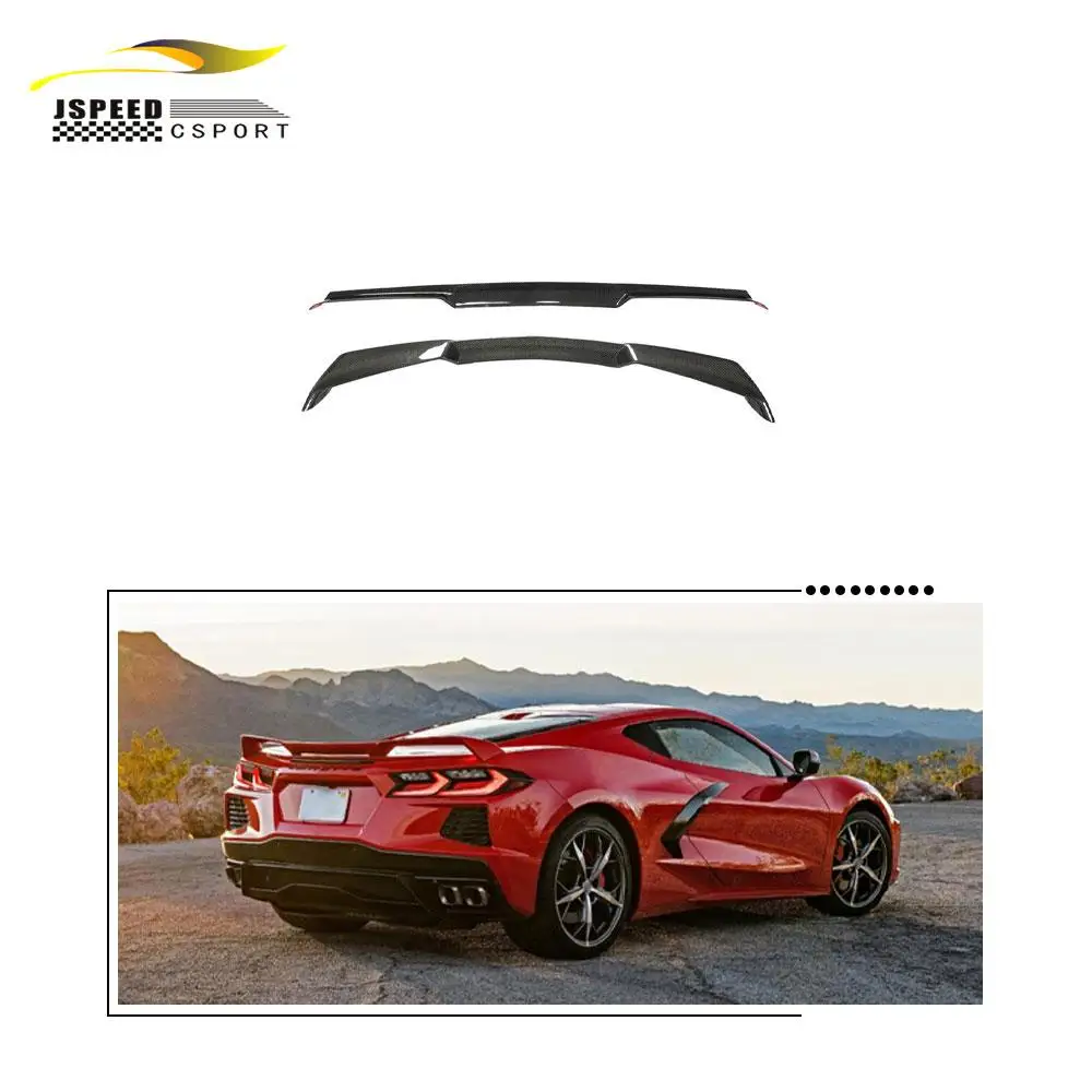 

Suitable for Chevrolet Corvette C8 2020-2021 carbon fiber rear spoiler high rear wing