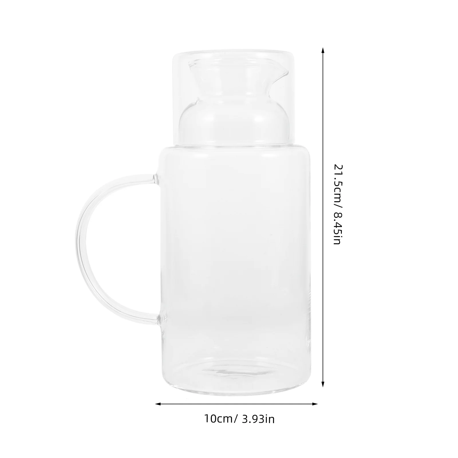 1 conjunto de jarro de vidro resistente ao calor, grande capacidade, design elegante, jarro de água fria, chá, suco, bebidas, recipiente de água transparente