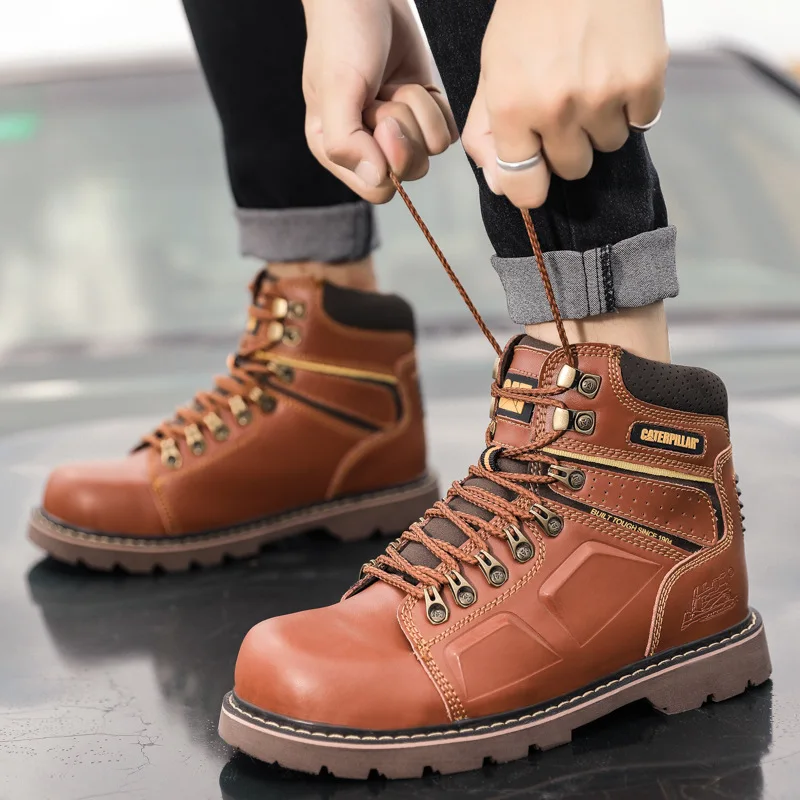 Hot Selling Men's And Women's Motorcycle Boots, Genuine Leather Couple's Workwear Boots, Outdoor Hiking Boots,Hiking Boot,Cyc