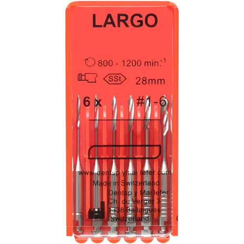 Imagen 2 del producto Paquete de 6 piezas de limas endodónticas dentales de acero inoxidable, portapastas rotatorios, reamers Gates, Glidden, Peeso y limas endo para motor