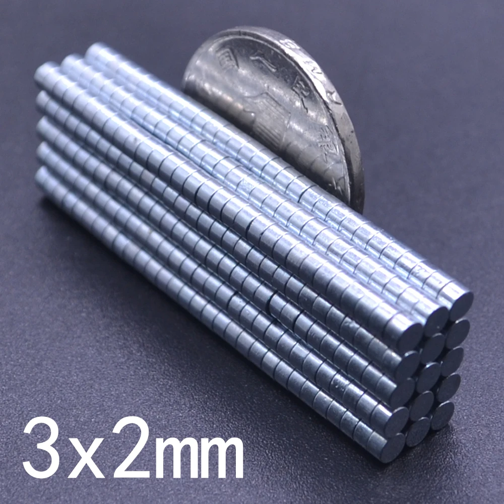 

20/200/500/1000/2000/5000PCS 3x2 Minor Disc Search Magnet Small Round Magnets 3x2mm Neodymium Permanent Magnets Strong 3*2 mm