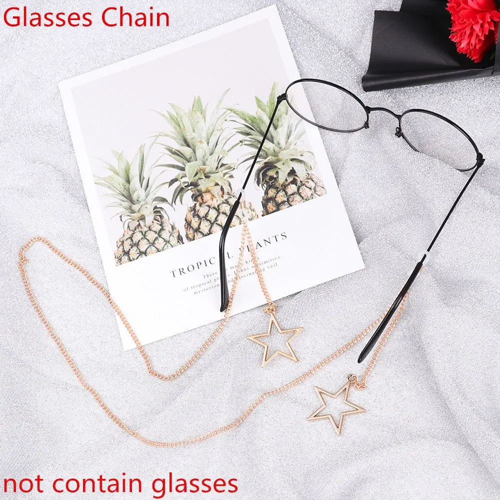 Fashion Metal Hollow Star Glasses Necklace Eyeglass Lanyard Glasses Chain Eye wear Accessories