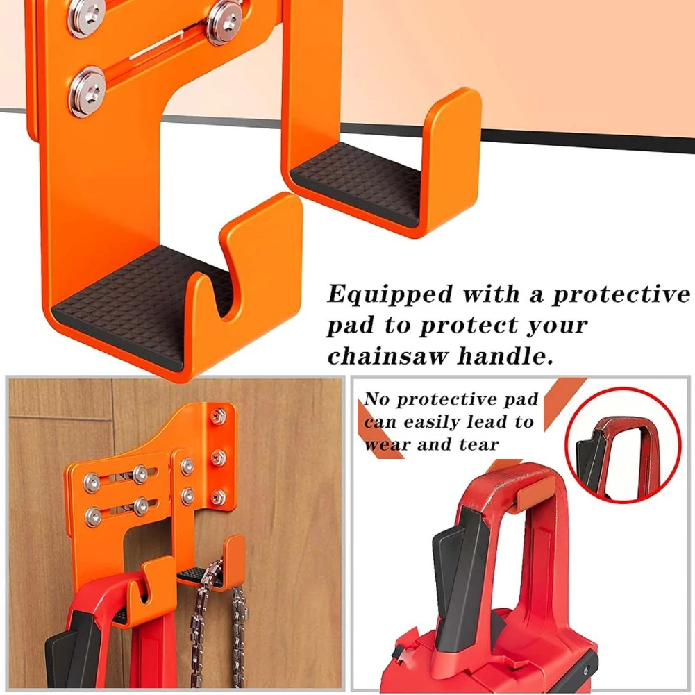 

Heavy-Duty Adjustable Chainsaw Wall Mount With Protective Sponge Pads Chainsaw Wall Mount Holder Heavy-Duty Construction