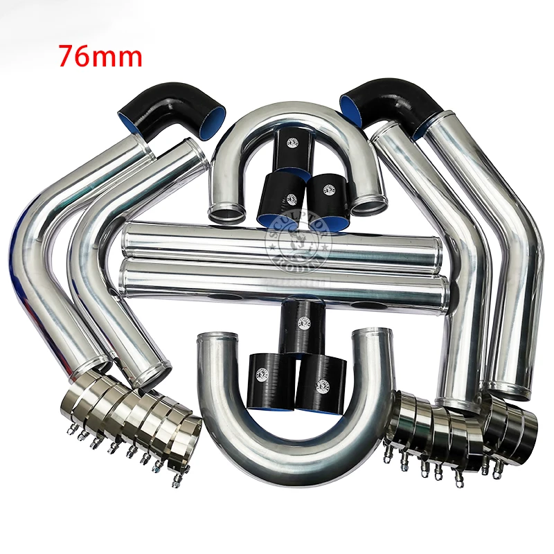 2,5" INCH 63mm UNIVERSELE 2MM DIKTE ALUMINIUM INTERCOOLER TURBO PIJP PIPING KIT