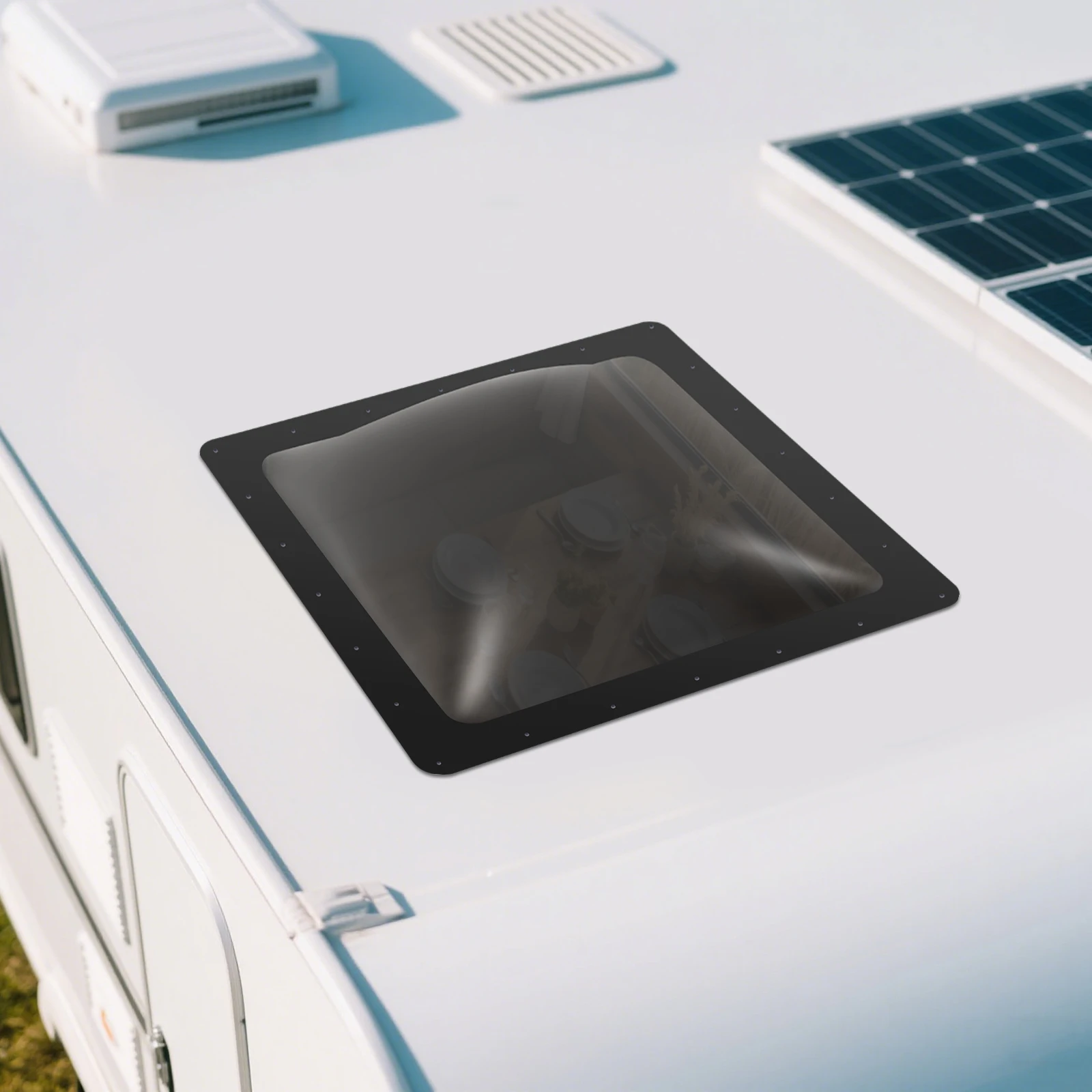 Lucernario per camper Cupola esterna PC Resistente ai raggi UV Isolamento termico trasparente Resistente agli urti Facile installazione per la luce superiore del camper universale