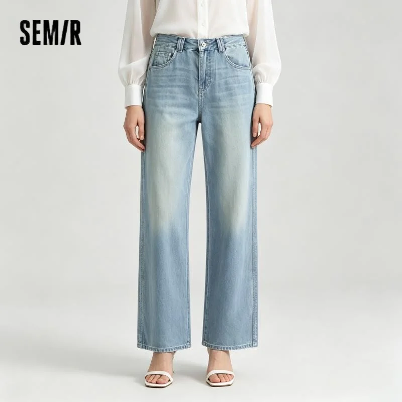 Semir Jeans Donna Cool Feeling Gamba larga 2025 Nuovi pantaloni estivi al pavimento che allungano le gambe Alla moda per lo stile alla moda
