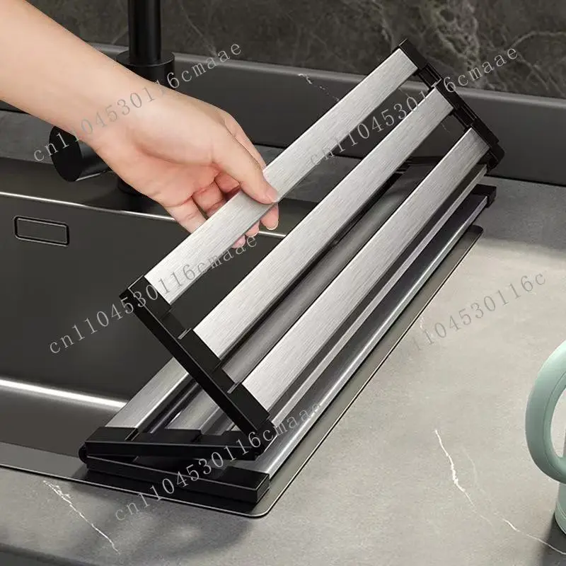 Foldable Drain Shelf Kitchen Dishes and Chopsticks Silicone Storage Shelf
