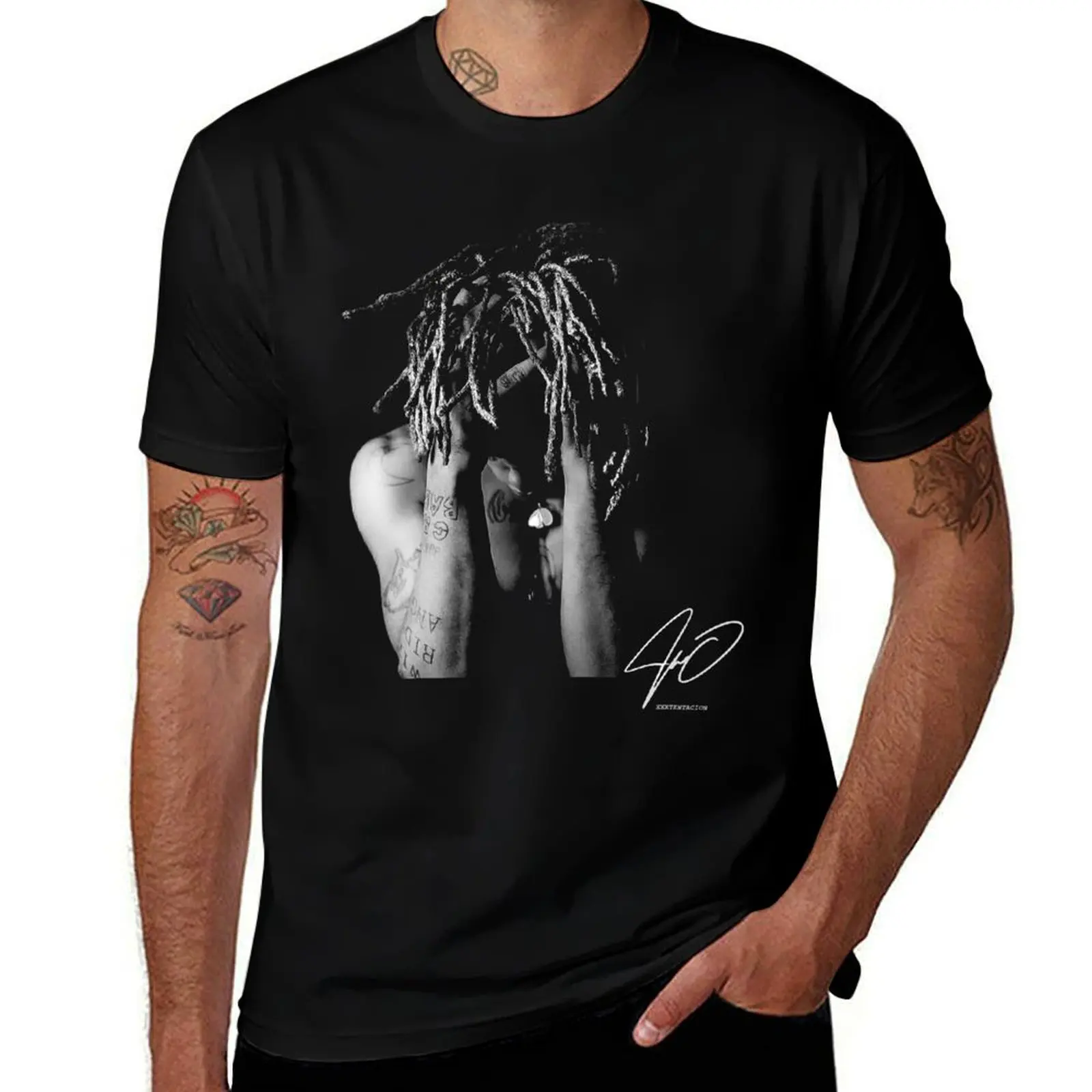 Xxxtentacion t-shirt Streetwear Vintage Design xxxtentacion tee T-Shirt anime tshirt basketball graphic tees mens t shirts pack