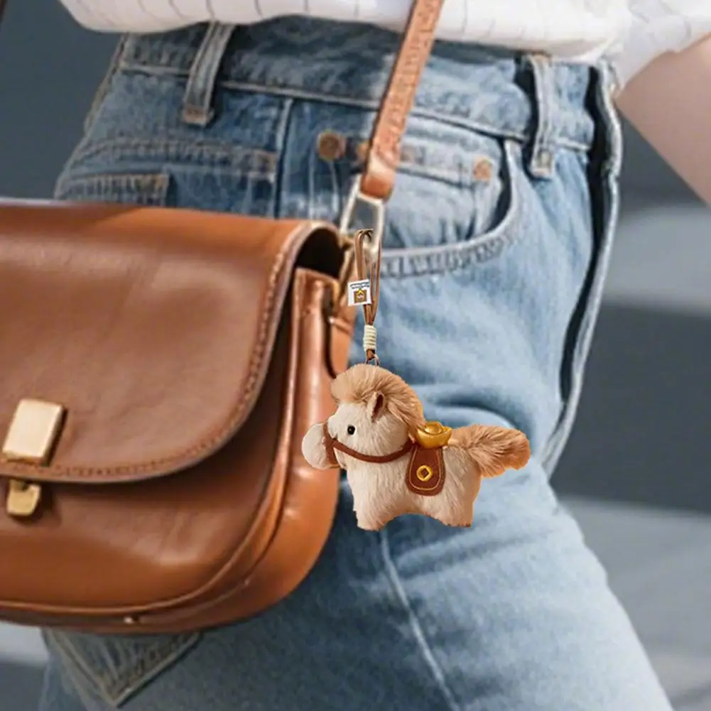 Schattig paard hanger knuffel voor sleutelhanger, rugzak, auto achteruitkijkspiegel ornament decor symboliseert zal binnenkort worden