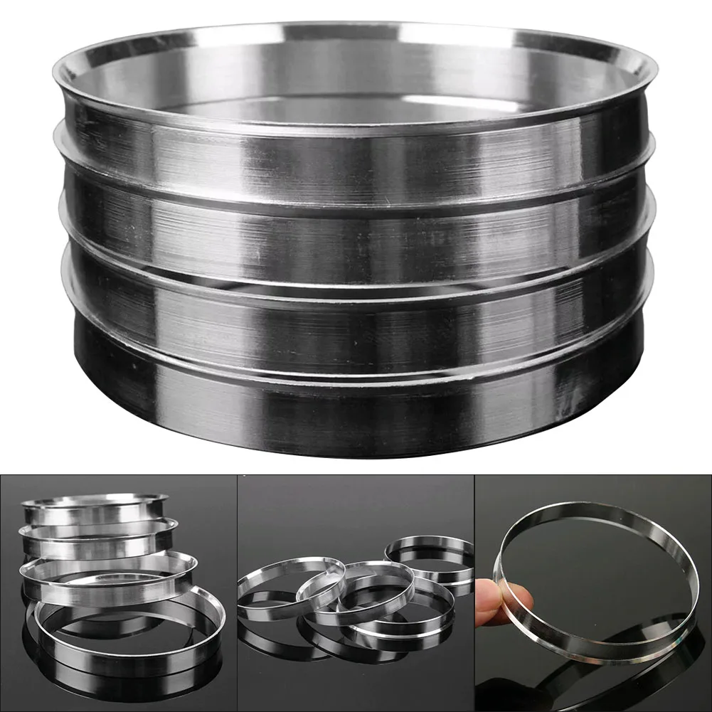 1set (four Pieces) Of Car Wheels Silver Car Hub Centric 74.1mm To 72.6mm Aluminum Rings Accessories For BMW