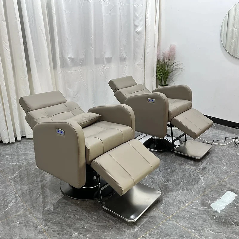 Luxury Fully Electric Hairdressing Styling Chair 2 Motors Beauty Hair Salon Barber Chair for Men Modern