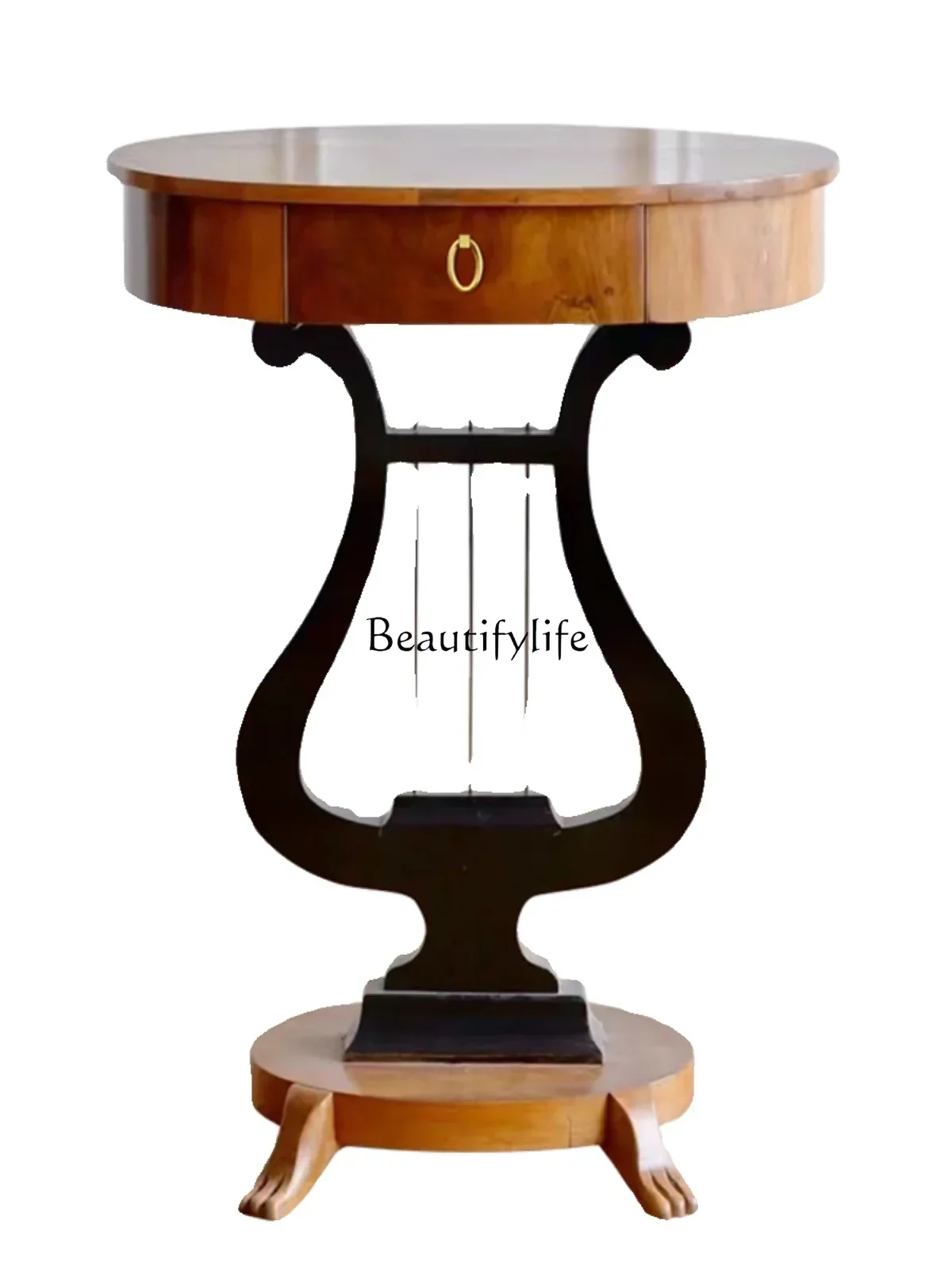 

LJYAmerican Simple Solid Wood Console Tables Wall Hallway American Curio Cabinet Nordic Console