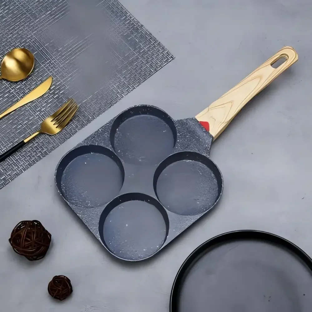 4 Hole Thickened Nonstick Egg Omelette Grilled Steak Cooking Pan Hamburger Bread Breakfast Maker Induction Cookware Omelet Pan image 6