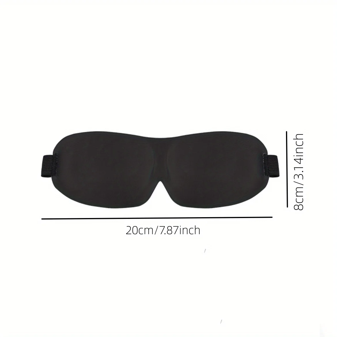 

100% Blackout 3D Sleep Mask, Ultra-Soft Contoured Eye Cover with Adjustable Nose Strap for Side Sleepers, Travel & Yoga
