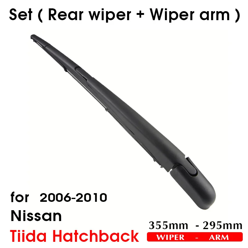 BEMOST Auto Car Rear Windshield Wiper Arm Blade Brushes Rubber For Nissan Tiida Hatchback 2006 2007 2008 2009 2010 Accessories