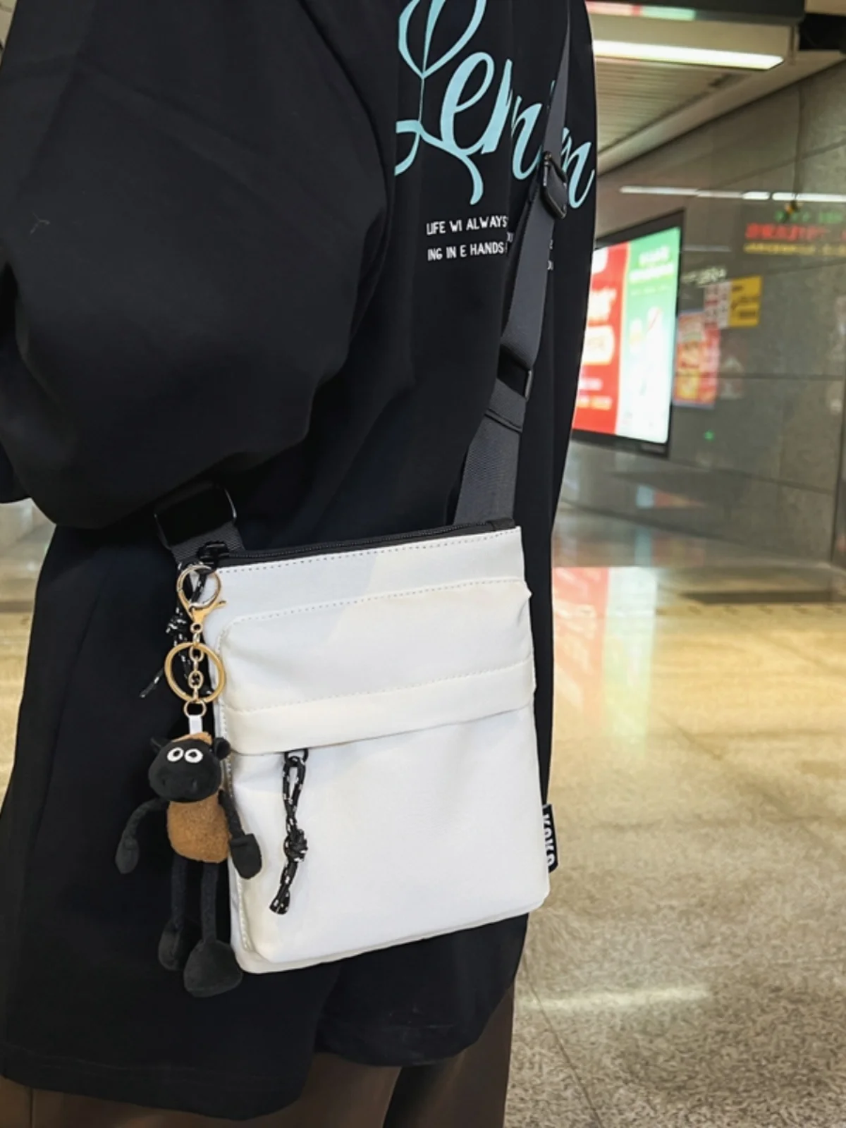 

Уличная повседневная сумка через плечо из ткани быка, сумка для мобильного телефона, модная спортивная портативная сумка на одно плечо для молодежи