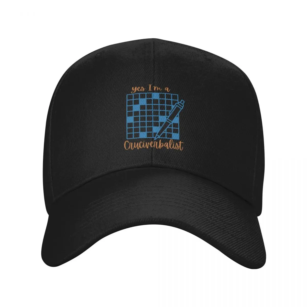 Yes I'm a Cruciverbalist Crossword Puzzles Baseball Cap Golf Hat Man New Hat derby hat Ladies Men's