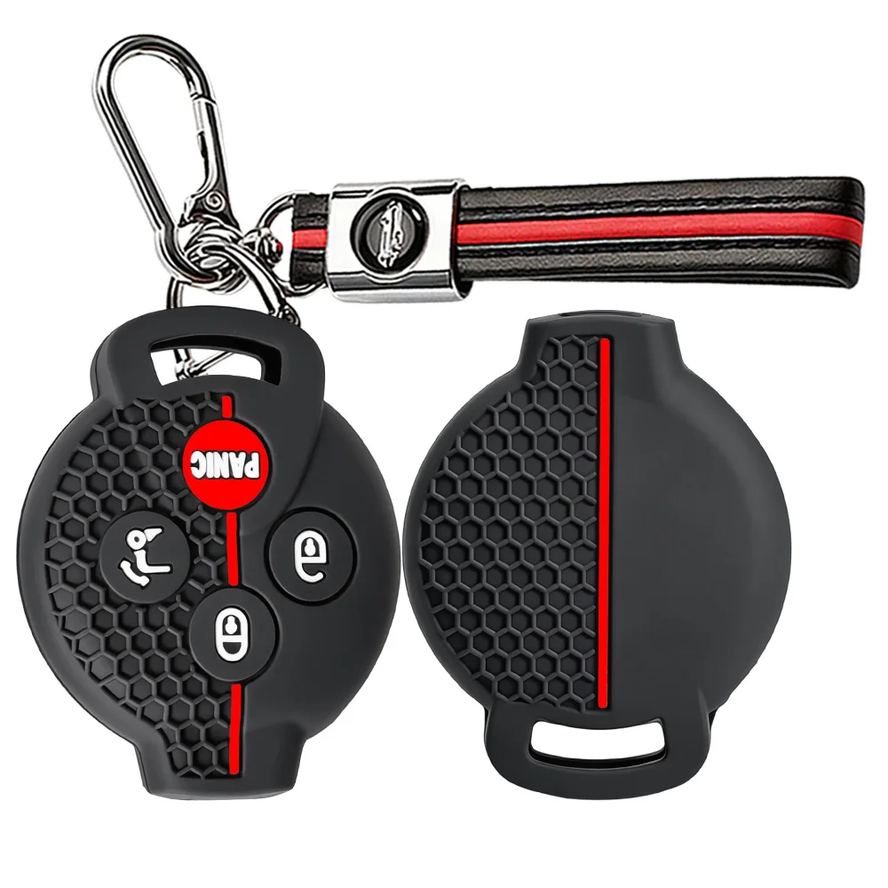 New For Benz Brabus 451 Silicone Car Key Case Cover for Benz Smart 450 City Coupe Cabrio Crossblade Fortwo Roadster K 4 Buttons