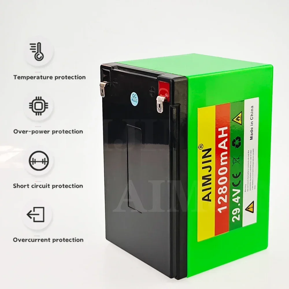 

29.4V 12800mAh Rechargeable Battery 7S4P battery pack 15A BMS 250w for wheelchair motor electric power