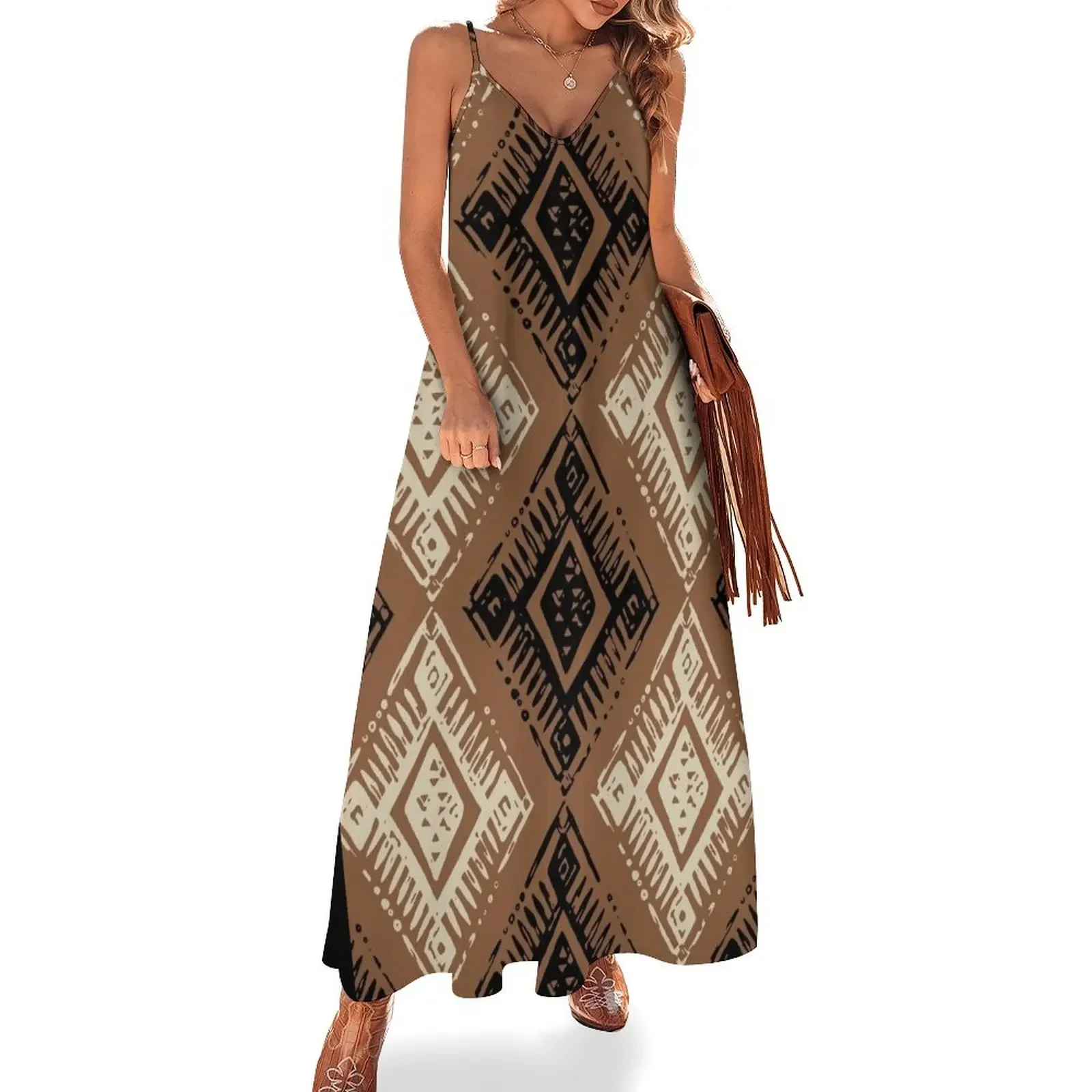 

Amazigh Etchnic Pattern Sleeveless Dress dresses women summer 2025 evening dresses luxury 2025 sexy dress