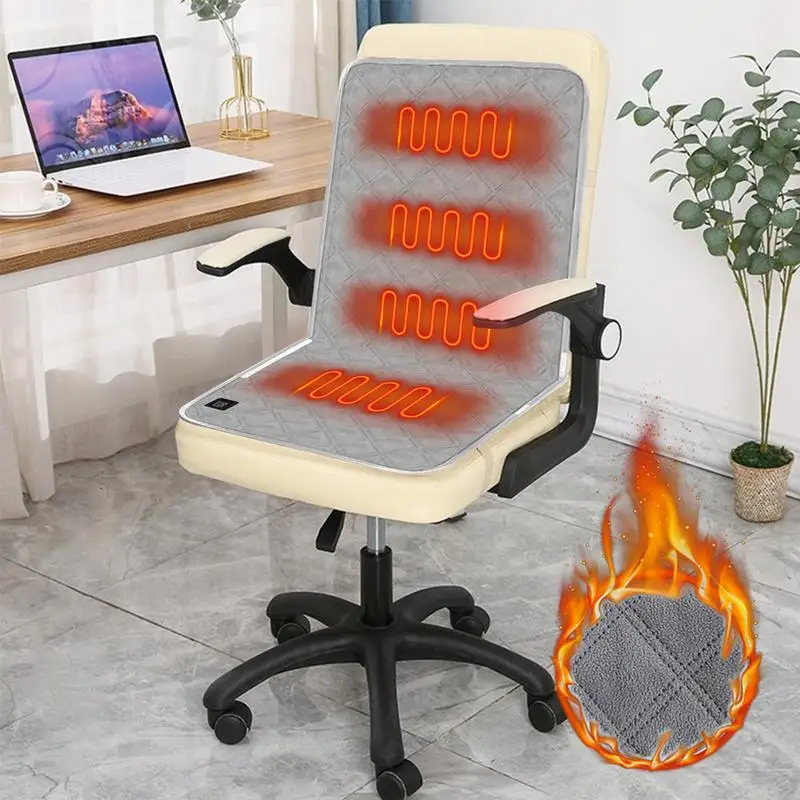 4 Heated Areas Camping Chair Heated Cushion 3 Speed Heating  USB Charging Winter Pet Animal Seat Warmer Cover for Outdoor Travel