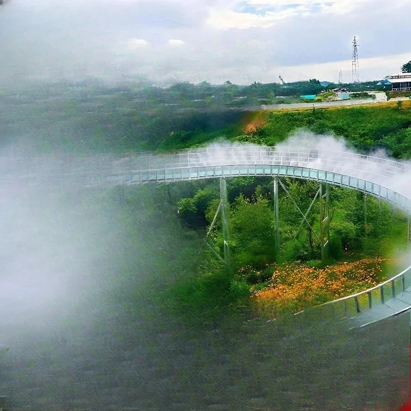 Fog forest system, insect control and mosquito repellent system, spray watering system