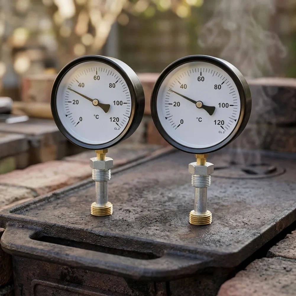 Bimetallic Thermometer For Heating Temperature Gauge for dial Thermometer Bimetallic Sensing Mechanism Easy-to-read for dial