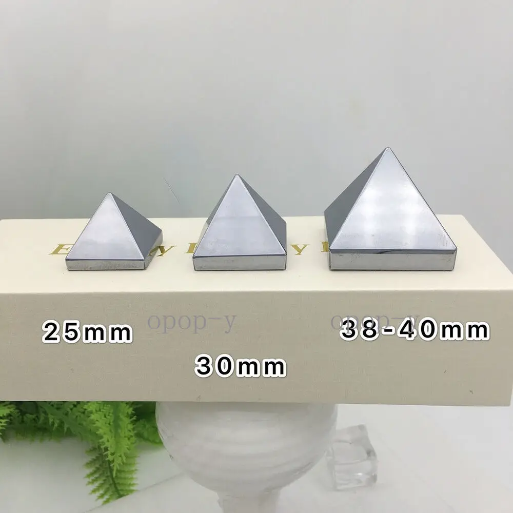 Natural Pyramid AAAA  25-40/MM Terahertz Welle Energie Edelstein- Crystal Stone  Chakra Gift